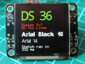 freetronics OLED font demonstration