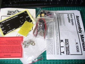 Dick Smith Electronics K5008 Stereo Amplifier Kit all contents