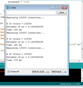 Intel Galileo Arduino speed test