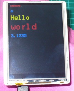 Arduino TFT colour touch shield text