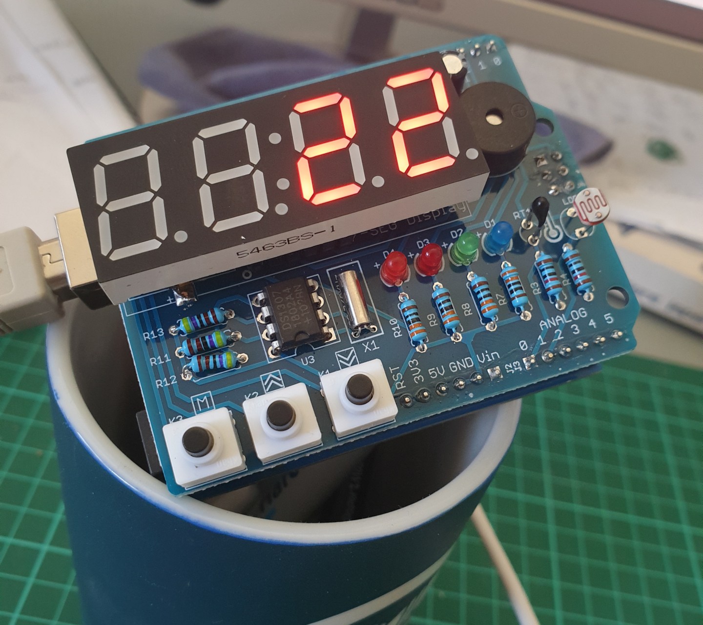 Time Sensor For Arduino Tutorial – LED Real Time Clock Temperature Sensor Shield for Arduino ...